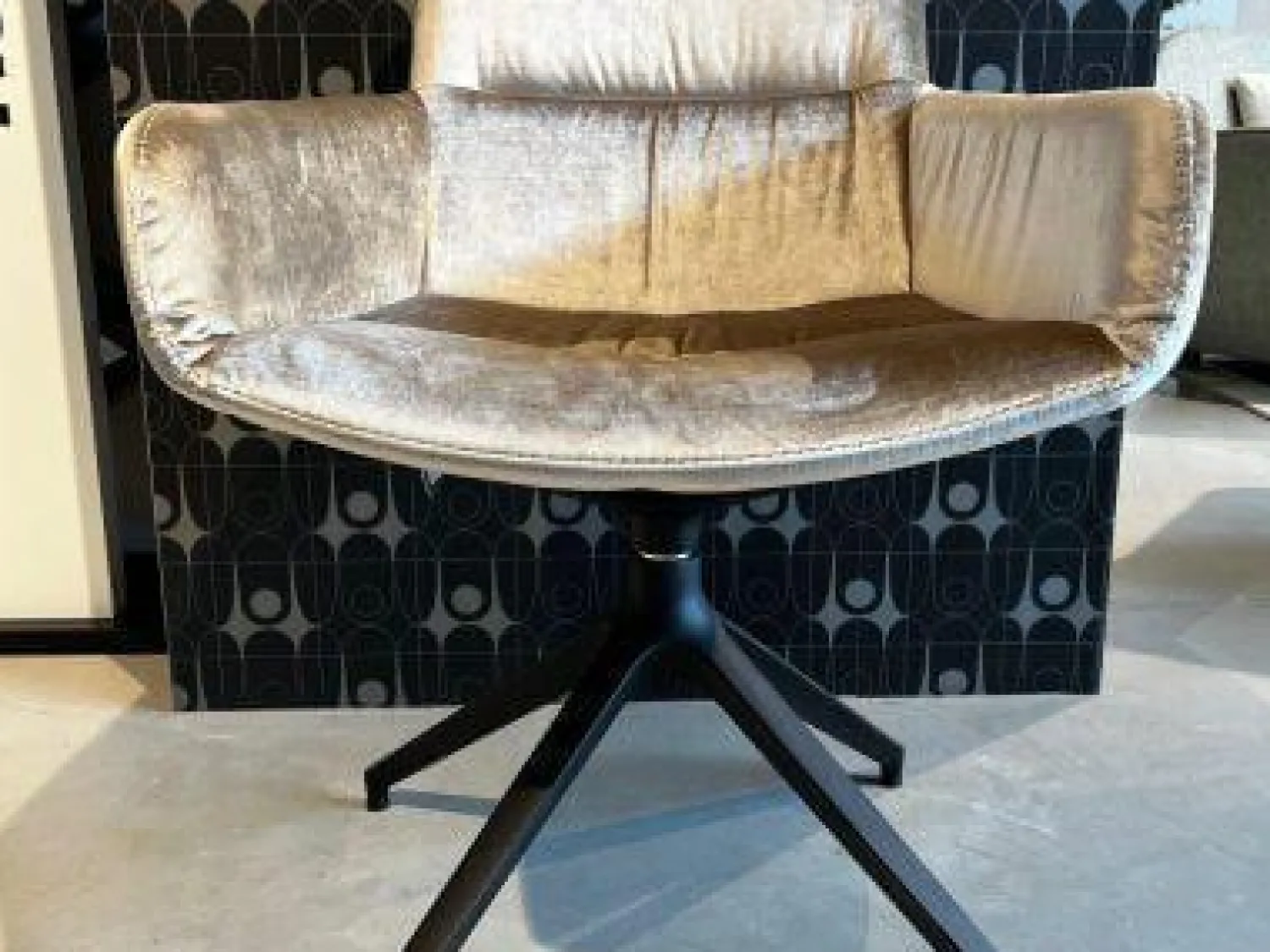 Hülsta Stuhlsets|4er-Set Stuhl H100 Stoff Velour Glänzend Champagner