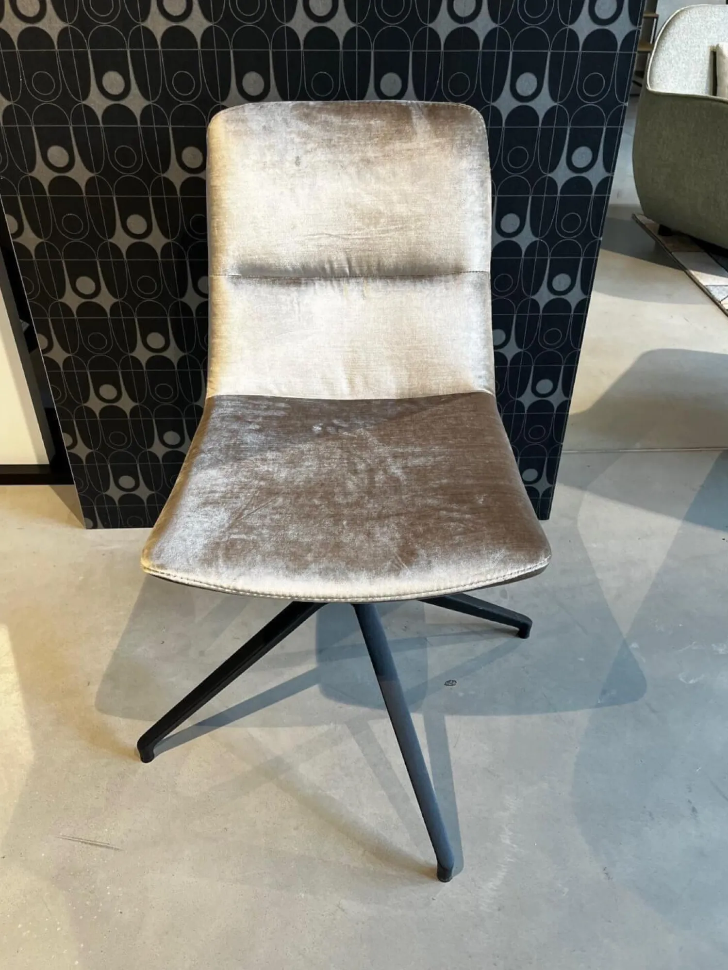 Hülsta Stuhlsets|4er-Set Stuhl H100 Stoff Velour Glänzend Champagner