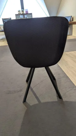 Wimmer Stuhlsets|6er-Set Stuhl 18hundert Leder Colorado 756 Anthrazit Gestell Schwarzgrau