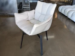 B&B Italia Stuhlsets|4er-Set Stuhl Husk Stoff Asolo Bastfarben Gestell Schwarz