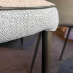 Christine Kröncke Stuhlsets|2er-Set Stuhl Jaro 200 Stoff Alina 071 Fawn Keder Leder Comfort Fango