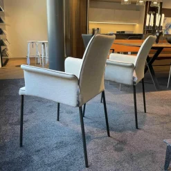 Christine Kröncke Stuhlsets|2er-Set Stuhl Jaro 200 Stoff Alina 071 Fawn Keder Leder Comfort Fango