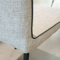 Christine Kröncke Stuhlsets|5er-Set Stuhl Jaro 100 Stoff Frozen Harmony Gestell Schwarz