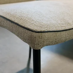 Christine Kröncke Stuhlsets|5er-Set Stuhl Jaro 100 Stoff Frozen Harmony Gestell Schwarz