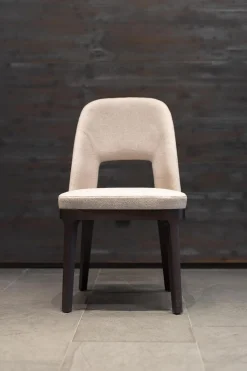 Flexform Stuhlsets|6er-Set Stuhl Judith Stoff Evelin 582 Grau Gestell Holz Schwarz