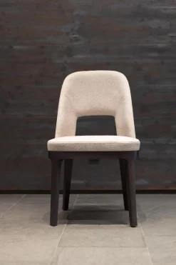 Flexform Stuhlsets|6er-Set Stuhl Judith Stoff Evelin 582 Grau Gestell Holz Schwarz