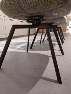 Venjakob Stuhlsets|3er-Set Stuhl July Stoff Freiburg Stone Beige Grau Gestell Metall Anthrazit Pulverbeschichtet