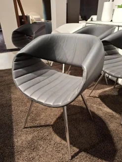 Züco Stuhlsets|6er-Set Stuhl Little Perillo Leder Premium Schwarz Kunststoff Weiß