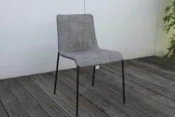 Walter Knoll Stuhlsets|2er-Set Stuhl Liz Mit Und Ohne Armlehne Stoff TAO 7734 Grau Gestell Stahl Pulverbeschichtet