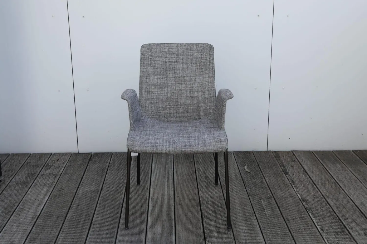 Walter Knoll Stuhlsets|2er-Set Stuhl Liz Mit Und Ohne Armlehne Stoff TAO 7734 Grau Gestell Stahl Pulverbeschichtet