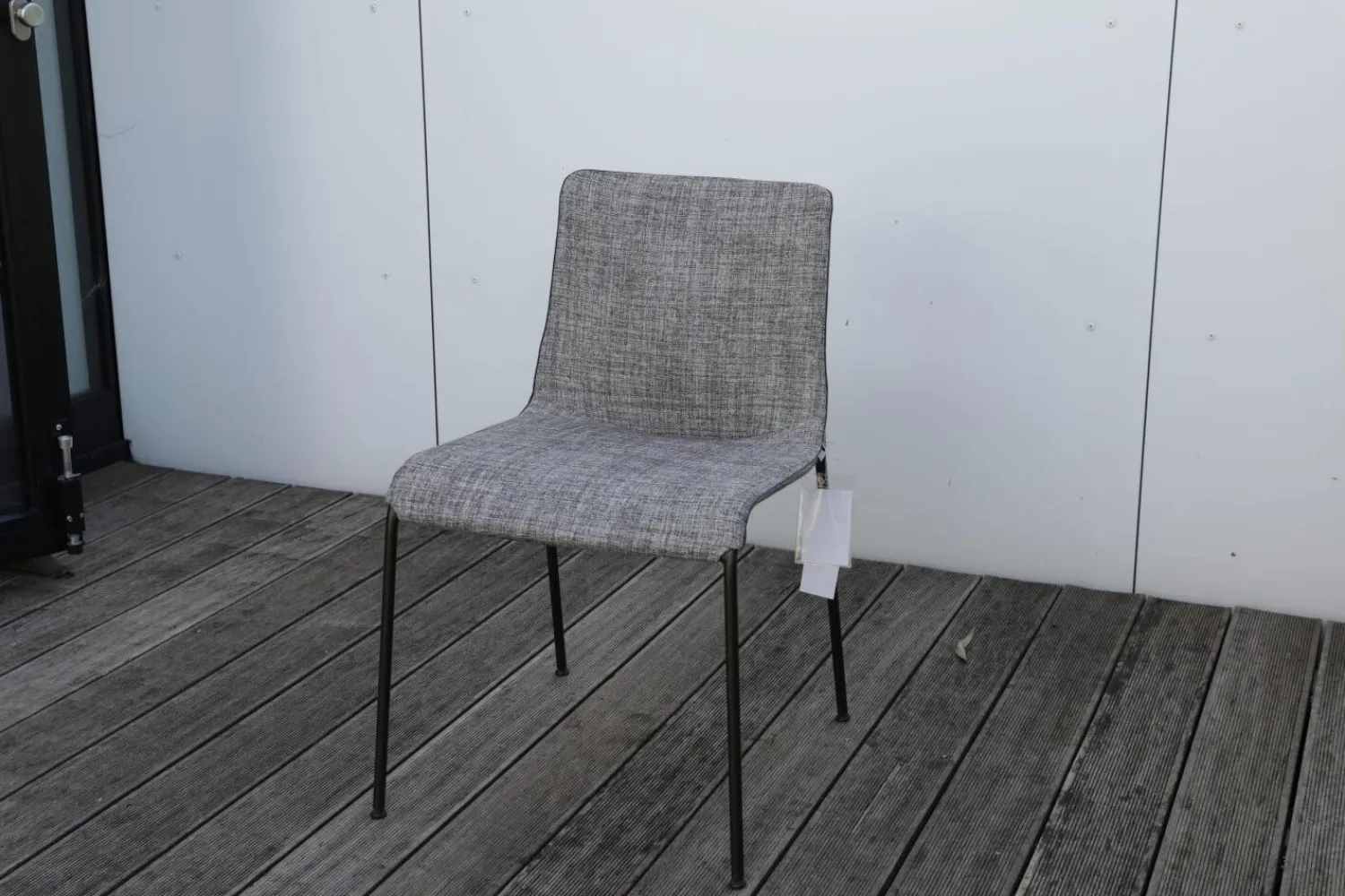 Walter Knoll Stuhlsets|2er-Set Stuhl Liz Mit Und Ohne Armlehne Stoff TAO 7734 Grau Gestell Stahl Pulverbeschichtet