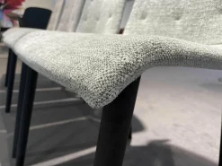 Walter Knoll Stuhlsets|4er-Set Stuhl Liz Wood 1322 Stoffbezug Bamboo 7550 off white ohne Armlehne hoher Rücken Softpolsteru