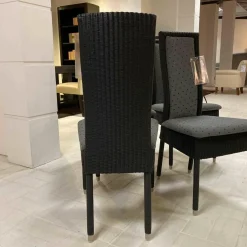 Accente Stuhlsets|4er-Set Stuhl Loom Buche Anthrazit Umwickelt mit Loomgeflecht