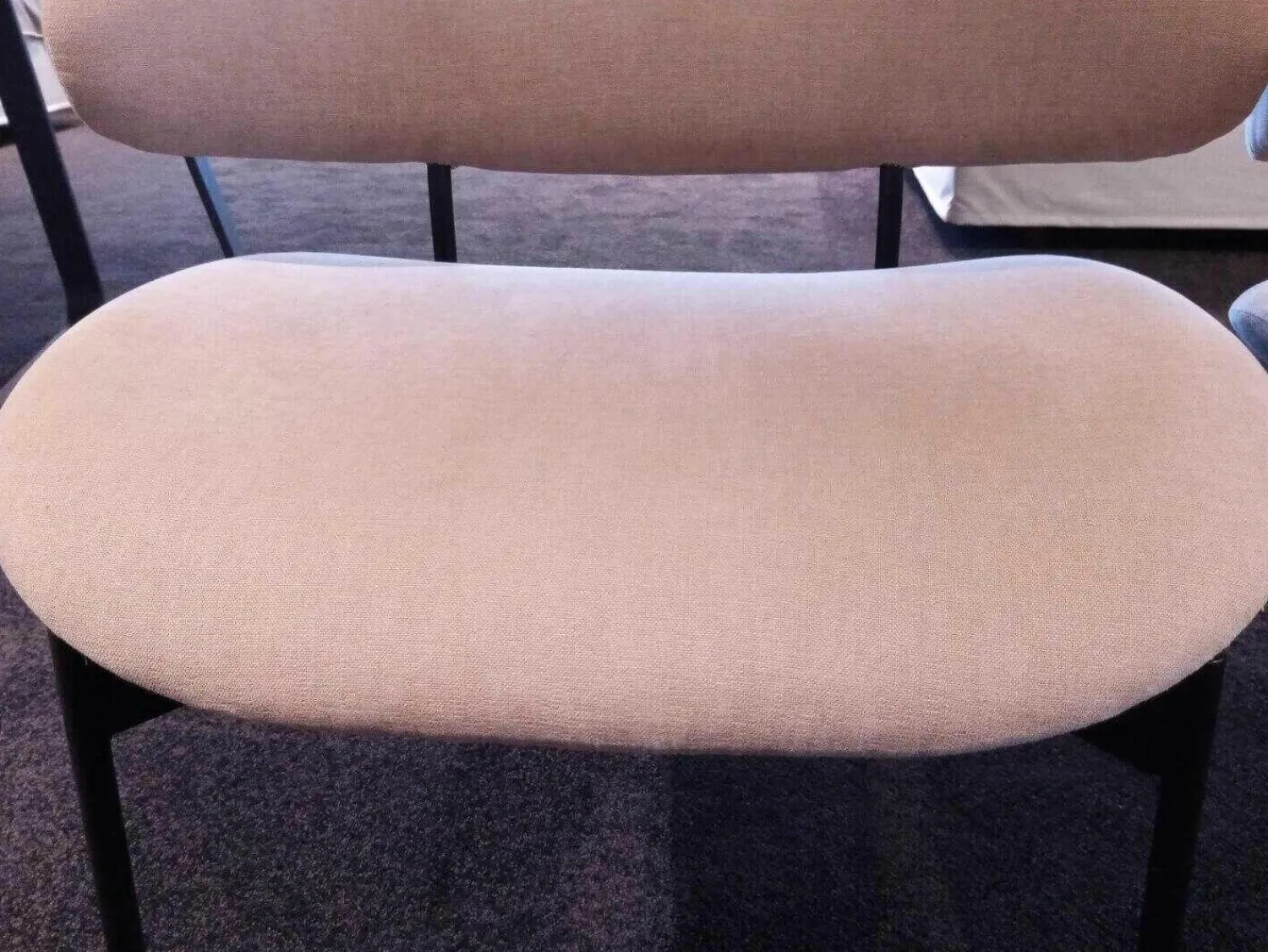 More Stuhlsets|2er-Set Stuhl Luz Stoff Sahara Beige Gestell Schwarz