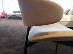 More Stuhlsets|2er-Set Stuhl Luz Stoff Sahara Beige Gestell Schwarz