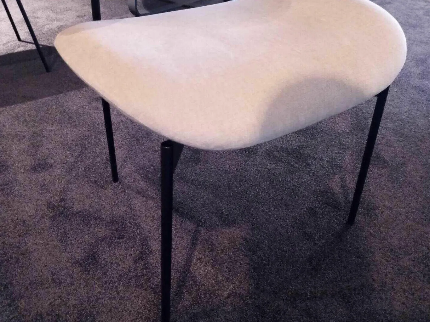 More Stuhlsets|2er-Set Stuhl Luz Stoff Sahara Beige Gestell Schwarz