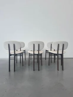 Acerbis Stuhlsets|6er-Set Stuhl Med Stoff G Moss 04 R648 Beige Gestell Nussbaum Dunkel Gebeizt