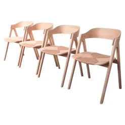 Hammel Stuhlsets|4er-Set Stuhl Mette Eiche Unbehandelt Flechtsitz Natur Holzrücken