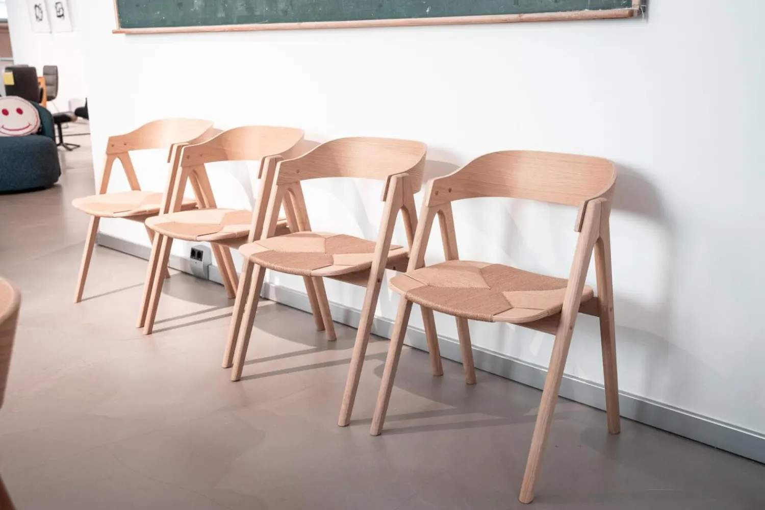 Hammel Stuhlsets|4er-Set Stuhl Mette Eiche Unbehandelt Flechtsitz Natur Holzrücken