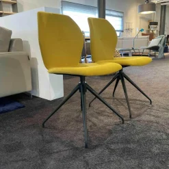 Mobitec Stuhlsets|2er-Set Stuhl Mood 91 Stoff Orlando Mustart 164 Sternfuß