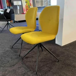 Mobitec Stuhlsets|2er-Set Stuhl Mood 91 Stoff Orlando Mustart 164 Sternfuß