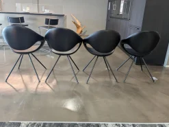 Tonon Stuhlsets|4er-Set Stuhl Moon Integralschaum Schwarz Füße Schwarz