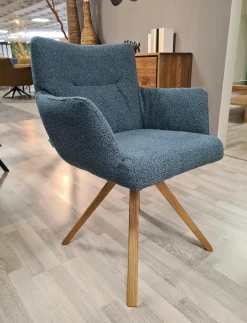 Natura Stuhlsets|6er-Set Stuhl Nashville Stoff Alpine Denim Alpine Onyx Blau