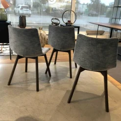 Girsberger Stuhlsets|3er-Set Stuhl Nava Stoff Maple 742 Grau Blau