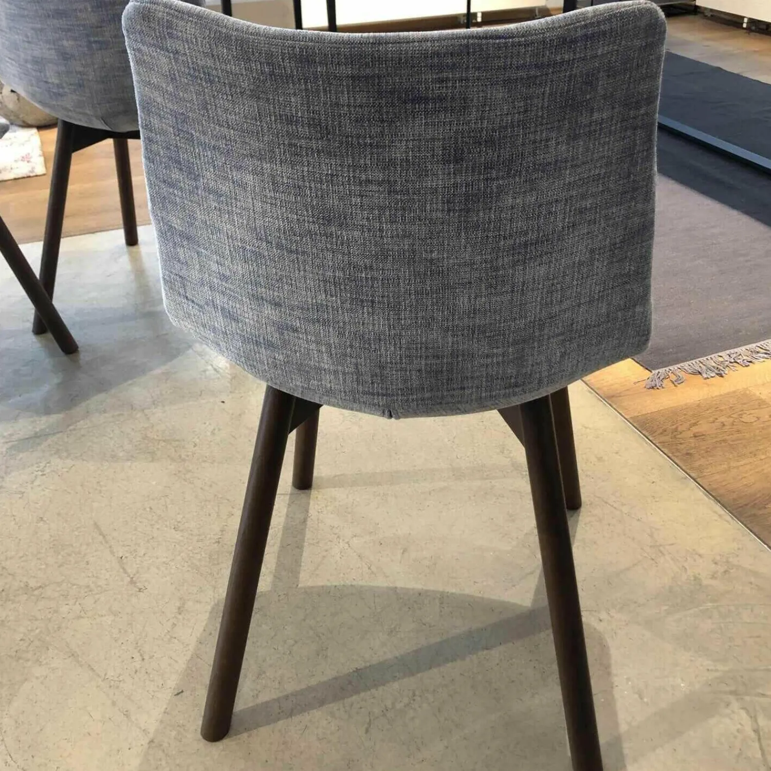 Girsberger Stuhlsets|3er-Set Stuhl Nava Stoff Maple 742 Grau Blau