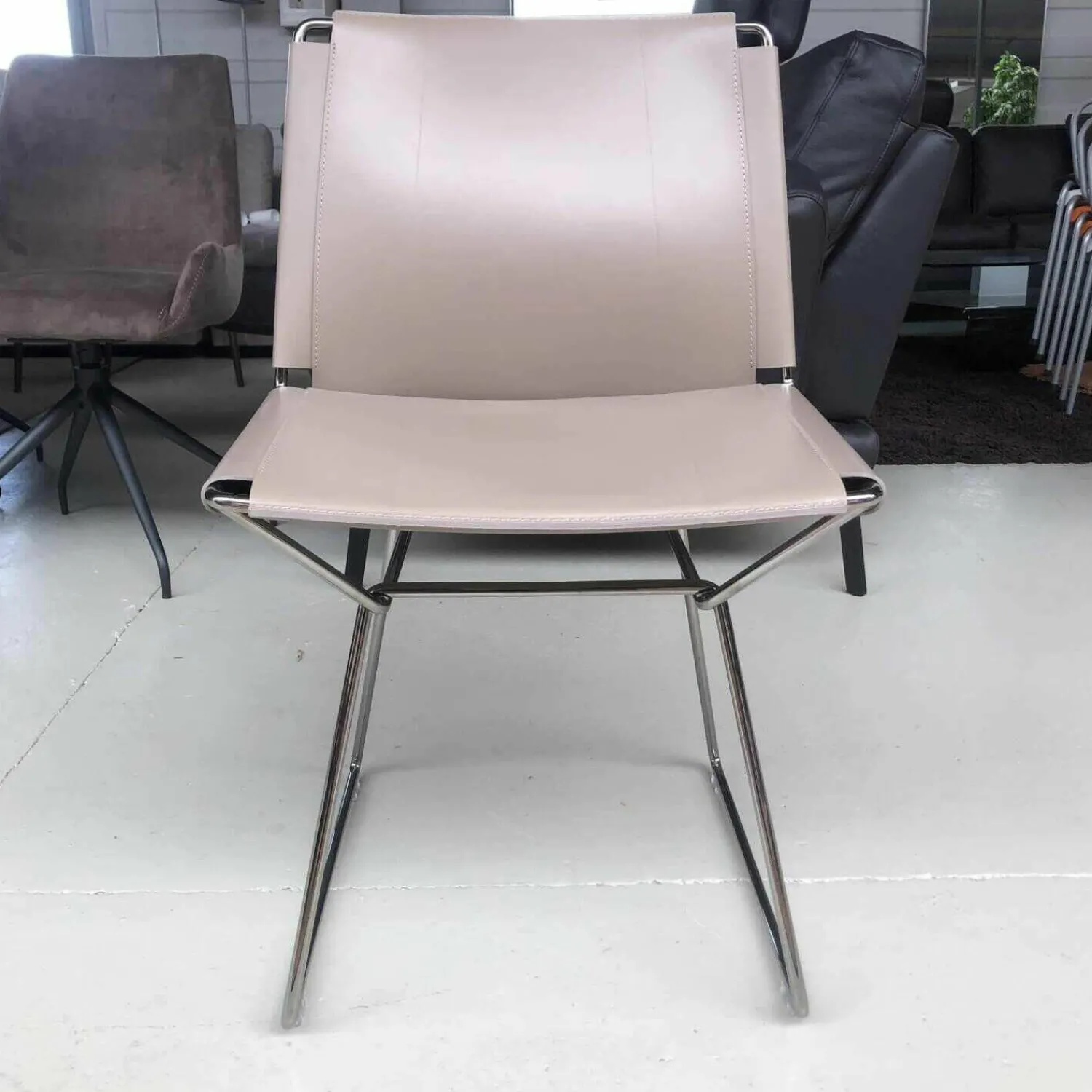 MDF Italia Stuhlsets|4er-Set Stuhl Neil Leder Tortora Rose Braun