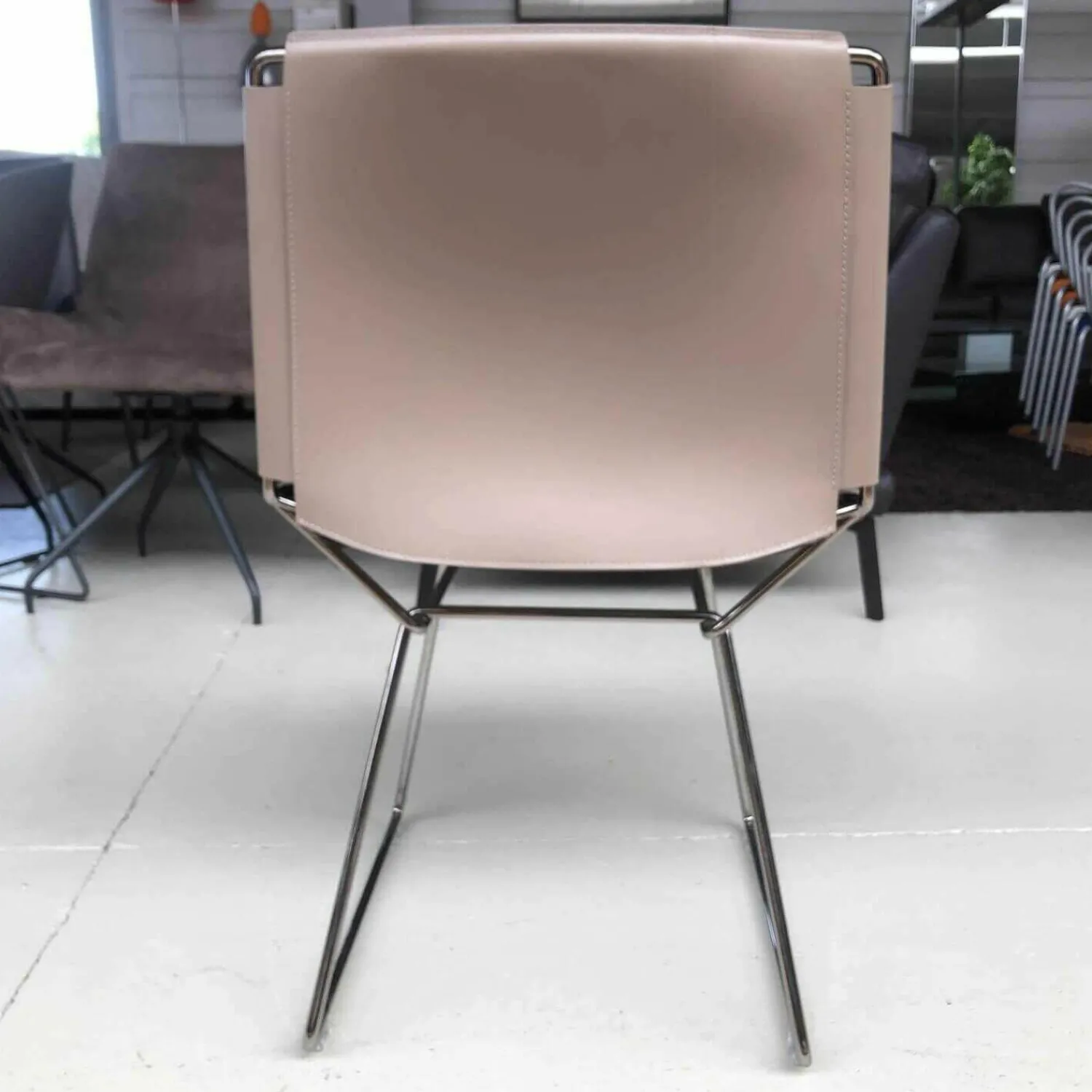 MDF Italia Stuhlsets|4er-Set Stuhl Neil Leder Tortora Rose Braun