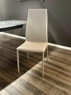 Cattelan Italia Stuhlsets|4er-Set Stuhl Norma Couture H Beige 951 Castoro mit Leder bezogen