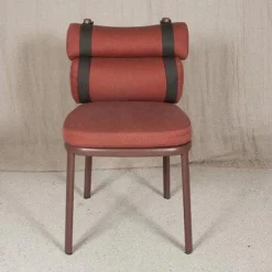 Kettal Gartenstühle|2er-Set Stuhl Outdoor Roll Stoff 308 Sandstone Laminate Gestell Sepia