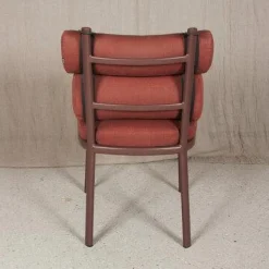 Kettal Gartenstühle|2er-Set Stuhl Outdoor Roll Stoff 308 Sandstone Laminate Gestell Sepia