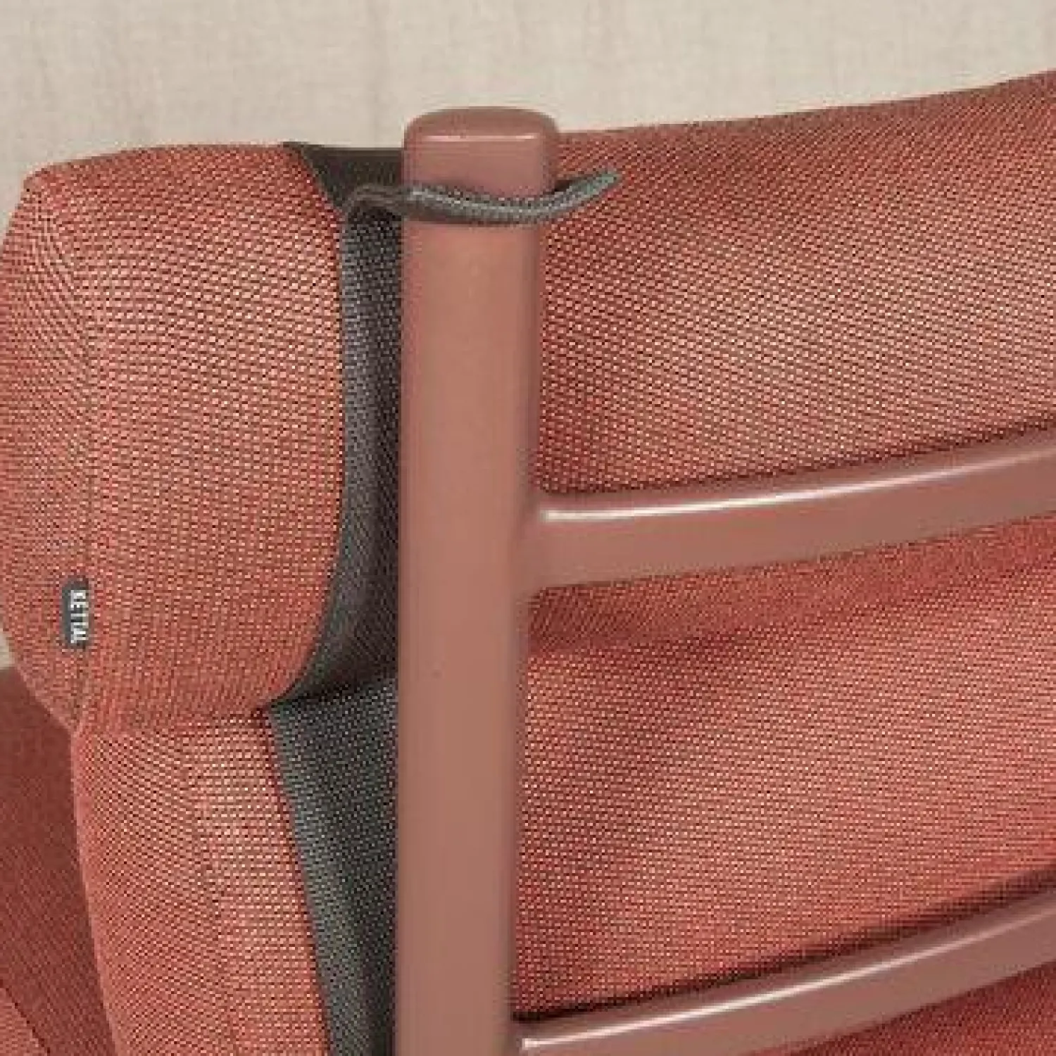 Kettal Gartenstühle|2er-Set Stuhl Outdoor Roll Stoff 308 Sandstone Laminate Gestell Sepia