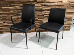 Jori Stuhlsets|6er-Set Stuhl Perla Leder Celia Nero