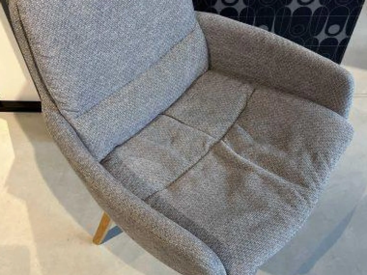 Hülsta Stuhlsets|2er-Set Stuhl S 700 Stoff 4402 Grau Füße Eiche