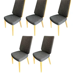 Hülsta Stuhlsets|5er-Set Stuhl S 800 Stoff 4403 Schwarz