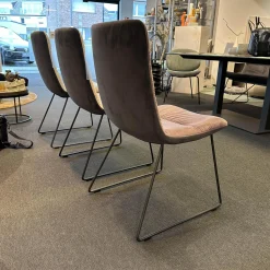 KFF Stuhlsets|3er-Set Stuhl Stoff Seven Lilac 70 Blossom 166 Und Lavender 71 Drahtkufe Anthrazit Mit Kunststoffgleitern