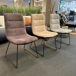 KFF Stuhlsets|3er-Set Stuhl Stoff Seven Lilac 70 Blossom 166 Und Lavender 71 Drahtkufe Anthrazit Mit Kunststoffgleitern