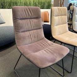 KFF Stuhlsets|3er-Set Stuhl Stoff Seven Lilac 70 Blossom 166 Und Lavender 71 Drahtkufe Anthrazit Mit Kunststoffgleitern