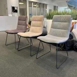 KFF Stuhlsets|3er-Set Stuhl Stoff Seven Lilac 70 Blossom 166 Und Lavender 71 Drahtkufe Anthrazit Mit Kunststoffgleitern