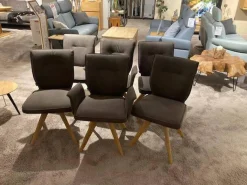 Natura Stuhlsets|6er-Set Stuhl Westmore Stoff Texel Schlamm Braun Grau