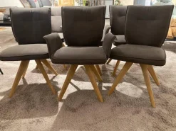 Natura Stuhlsets|6er-Set Stuhl Westmore Stoff Texel Schlamm Braun Grau