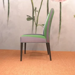 Puhlmann Stuhlsets|4er-Set Stuhlgruppe Lea Stoff Saarika Azure Buche Anthrazit