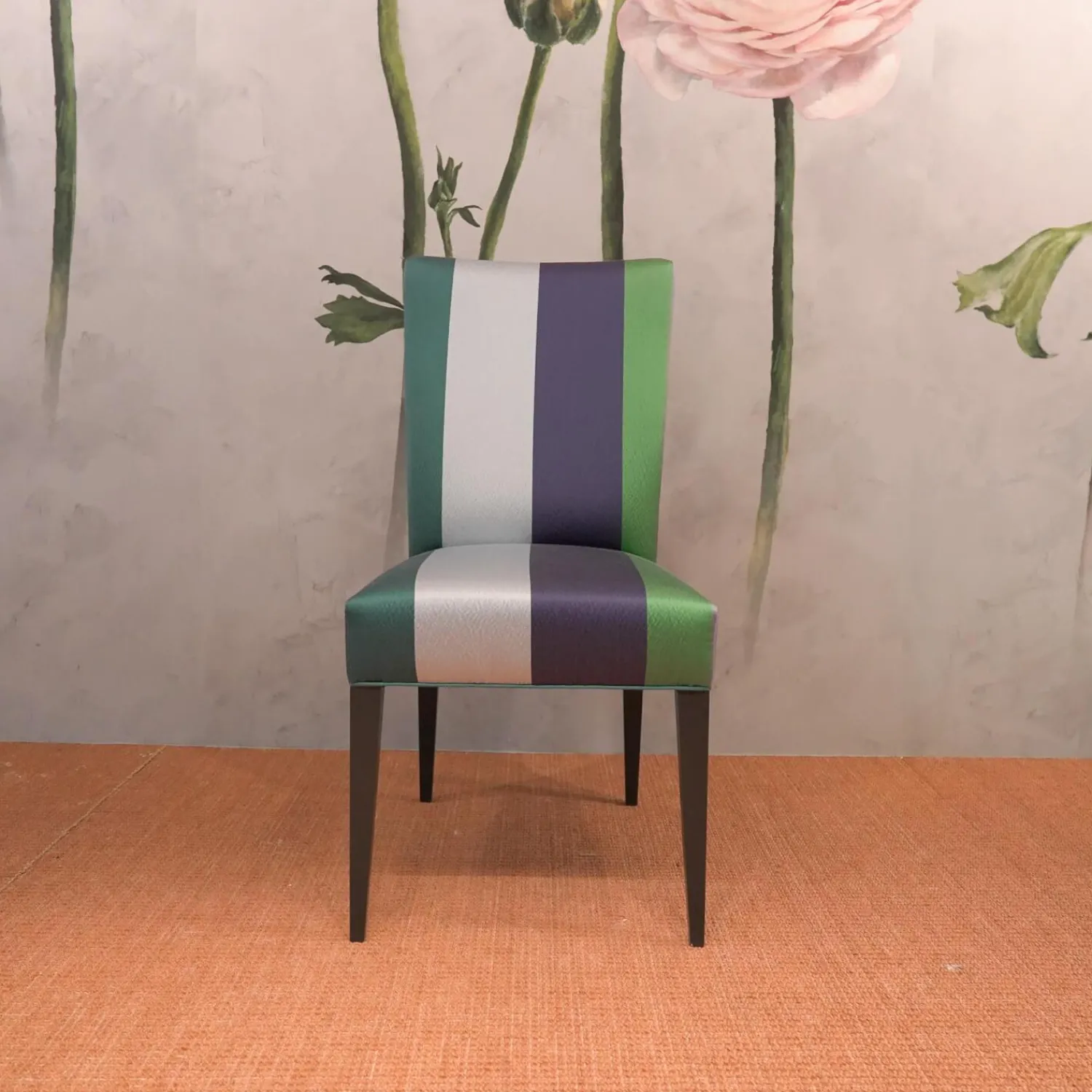 Puhlmann Stuhlsets|4er-Set Stuhlgruppe Lea Stoff Saarika Azure Buche Anthrazit