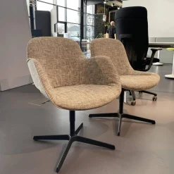 Walter Knoll Stuhlsets|2er-Set Stuuhl Sheru Stoff Oban 7879 Moss Untergestell Matt Pulverbeschichtet Schwarz