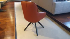 Rolf Benz Stuhlsets|4er-Set STU-VF 671 Leder Medium Kupferbraun Gestell Eiche Gebeizt Schwarz