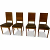 Scholtissek Stuhlsets|4er-Set Varell Amerikanische Kirsche Geölt Lederbezogen