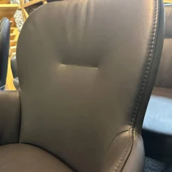 Gealux Stuhlsets|6er-Set Vierfußstuhl Leder Polo 1045 Schwarz Gestell Schwarz Drehbar Inklusive Filzgleiter